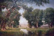 Worthington Whittredge On the Cache La Poudre River, Colorado oil on canvas